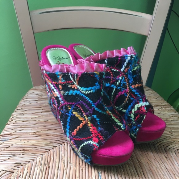 Kayleen Velvet Platforms - Picture 2 of 6